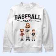Gift For Wife,Gift For Mother,Gift For Grandma,Mom's Hobby,Sport Mom,Mom - Children,Happy,Baseball - Baseball Mom Kids - Personalized T Shirt