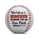 Gift For Father, Sport Dad, Baseball, Happy - Baseball We Hit A Homerun 3D Effect - Personalized Baseball, Softball