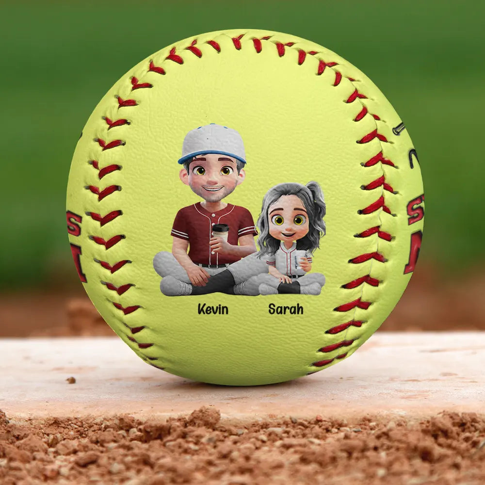 Gift For Father, Sport Dad, Baseball, Happy - Baseball We Hit A Homerun 3D Effect - Personalized Baseball, Softball