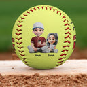 Gift For Father, Sport Dad, Baseball, Happy - Baseball We Hit A Homerun 3D Effect - Personalized Baseball, Softball