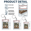 Gift For Father,Baseball,Love - Baseball We Hit A Homerun Scoring You As Our Dad Sport Card Slab - Personalized Acrylic Keychain