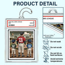 Gift For Father,Baseball,Love - Baseball We Hit A Homerun Scoring You As Our Dad Sport Card Slab - Personalized Acrylic Car Hanger