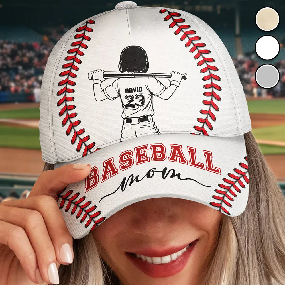 Gift For Mother,Gift For Father,Baseball,Happy - Baseball Mom Dad - Personalized Classic Cap
