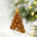 Gift For Yourself, Gift For Women, Gift For Men, Baseball, Basketball, Football, Golf, Happy, Christmas - Basketball Christmas Tree - Personalized Custom Shaped Acrylic Ornament