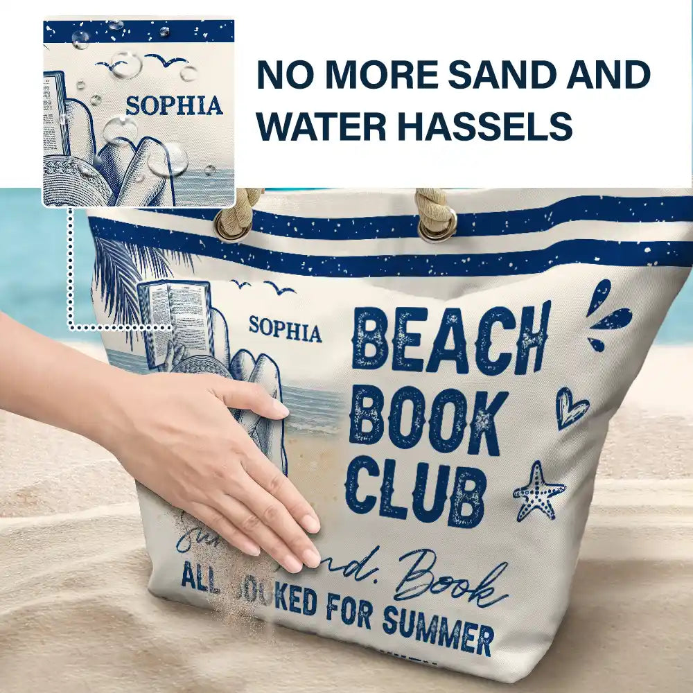 Summer,Reading,Gift For Yourself,Confident,Vector - Beach Book Club Reading Lovers - Personalized Beach Bag