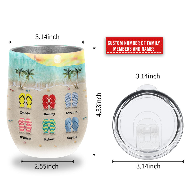 Personalized Beach Beach Is Calling Custom Wine Tumbler