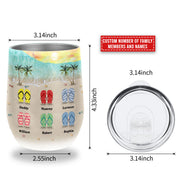 Personalized Beach Beach Is Calling Custom Wine Tumbler