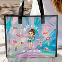 Summer,Gift For Yourself,Travel,Gift For Women,Happy,Beach - Beach Hair Don't Care - Personalized Holographic Tote