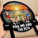 Gift For Couples,Gift For Husband,Gift For Wife,Gift For Boyfriend,Gift For Girlfriend,Pet Lovers,Pet Couple,Dog Lovers,Dog Couple,Cat Lovers,Cat Couple,Beach,Summer - Beach You, Me And The Dog Cat - Personalized Metal Garden Stake