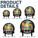 Gift For Couples,Gift For Husband,Gift For Wife,Gift For Boyfriend,Gift For Girlfriend,Pet Lovers,Pet Couple,Dog Lovers,Dog Couple,Cat Lovers,Cat Couple,Beach,Summer - Beach You, Me And The Dog Cat - Personalized Metal Garden Stake