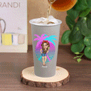 Gift For Women, Gift For Bestie, Beach, Summer, Happy - Beaches Booze Besties - Personalized Aluminum Color Changing Cup