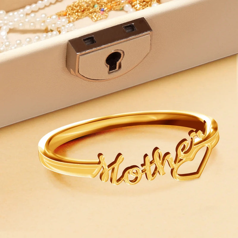 Gift For Yourself,Gift For Women,Gift For Mother,Gift For Grandma,Love - Beautiful Ring For Mom And Grandma - Personalized Custom Shaped Ring