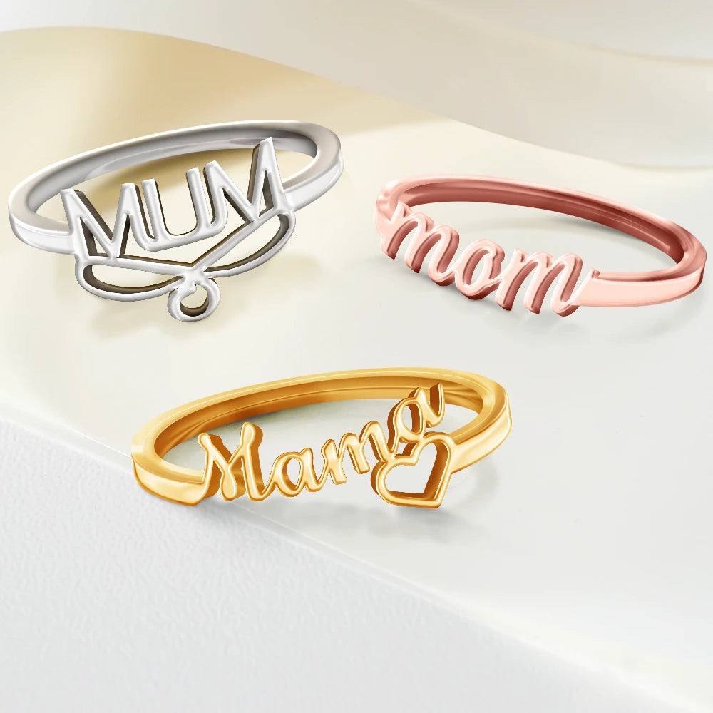 Gift For Yourself,Gift For Women,Gift For Mother,Gift For Grandma,Love - Beautiful Ring For Mom And Grandma - Personalized Custom Shaped Ring