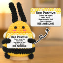 Family,Happy,Gift For Bestie - Bee Positive You Are Gonna Bee Awesome - Personalized Doll Crochet With Custom Card