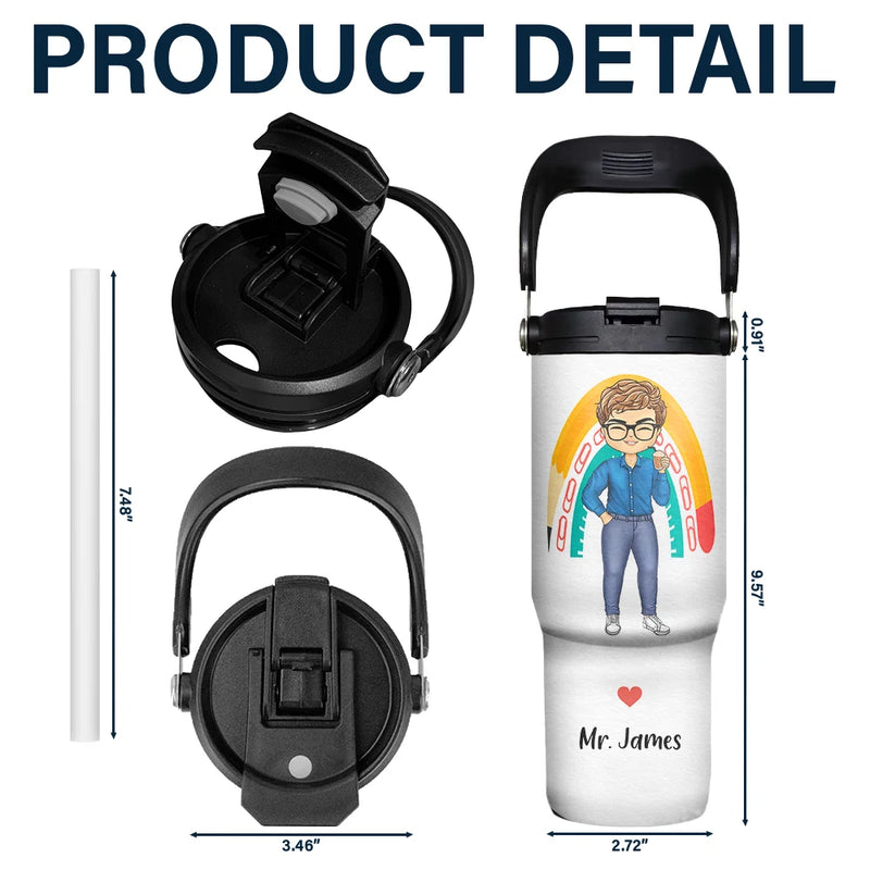 Teacher, Back To School - Behind Every Child Teacher - Personalized 30oz Tumbler With Handle