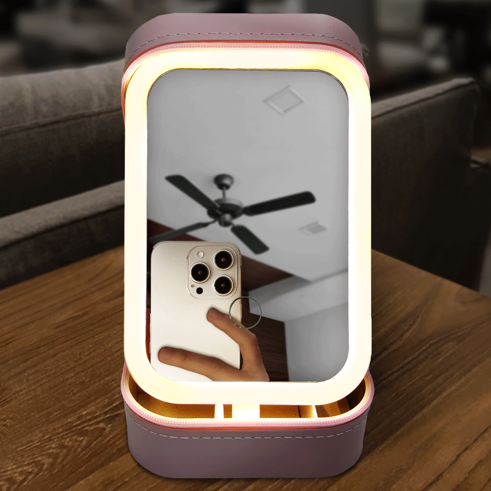Behind You All Memories - Personalized Makeup Box With LED Mirror