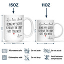 Gift For Bestie,Gift For Sisters,Gift For Women,Happy,Top Market - Being My Bestie Is Really The Only Gift You Need - Personalized Mug