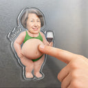 Gift For Couples,Gift For Husband,Gift For Wife,Gift For Girlfriend,Gift For Boyfriend,Gift For Women,Gift For Men,Gift For Mother,Gift For Grandpa,Gift For Father,Gift For Grandma,Gift For Grandparents,Summer,Non-Eng,Photo,Humorous - Custom Photo Belly Out For Summer - Personalized Squishy Acrylic Fridge Magnet