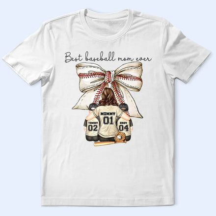 T-shirt personnalisé « Meilleure maman de baseball de tous les temps »