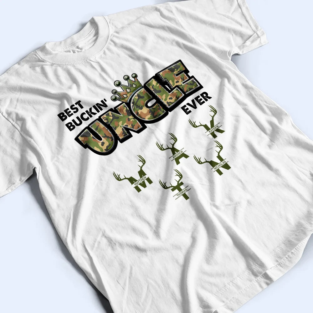 Hunting, Gift For Father, Funny - Best Buckin Dad Ever - Personalized T Shirt