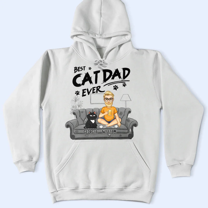 Cat Dad, Cat Lovers, Funny - Best Cat Dad Ever - Personalized T Shirt