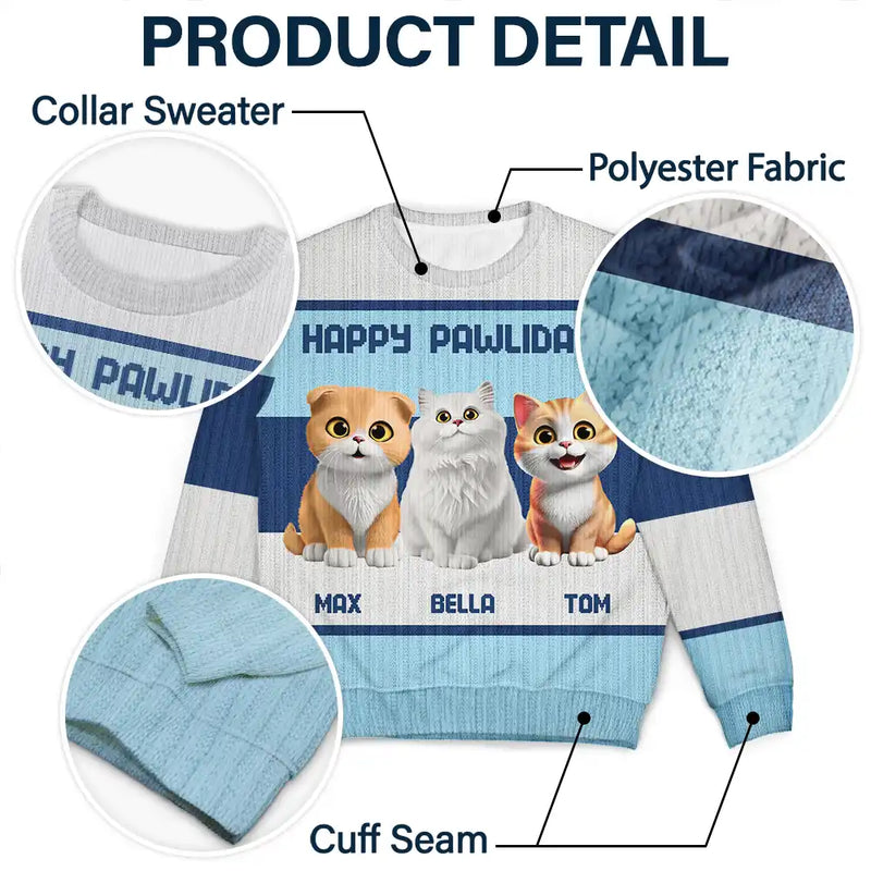 Cat Lovers,Pet Lovers,Funny - Best Cat Mom Ever Funny 3D Cute Cats - Personalized Unisex Ugly Sweater