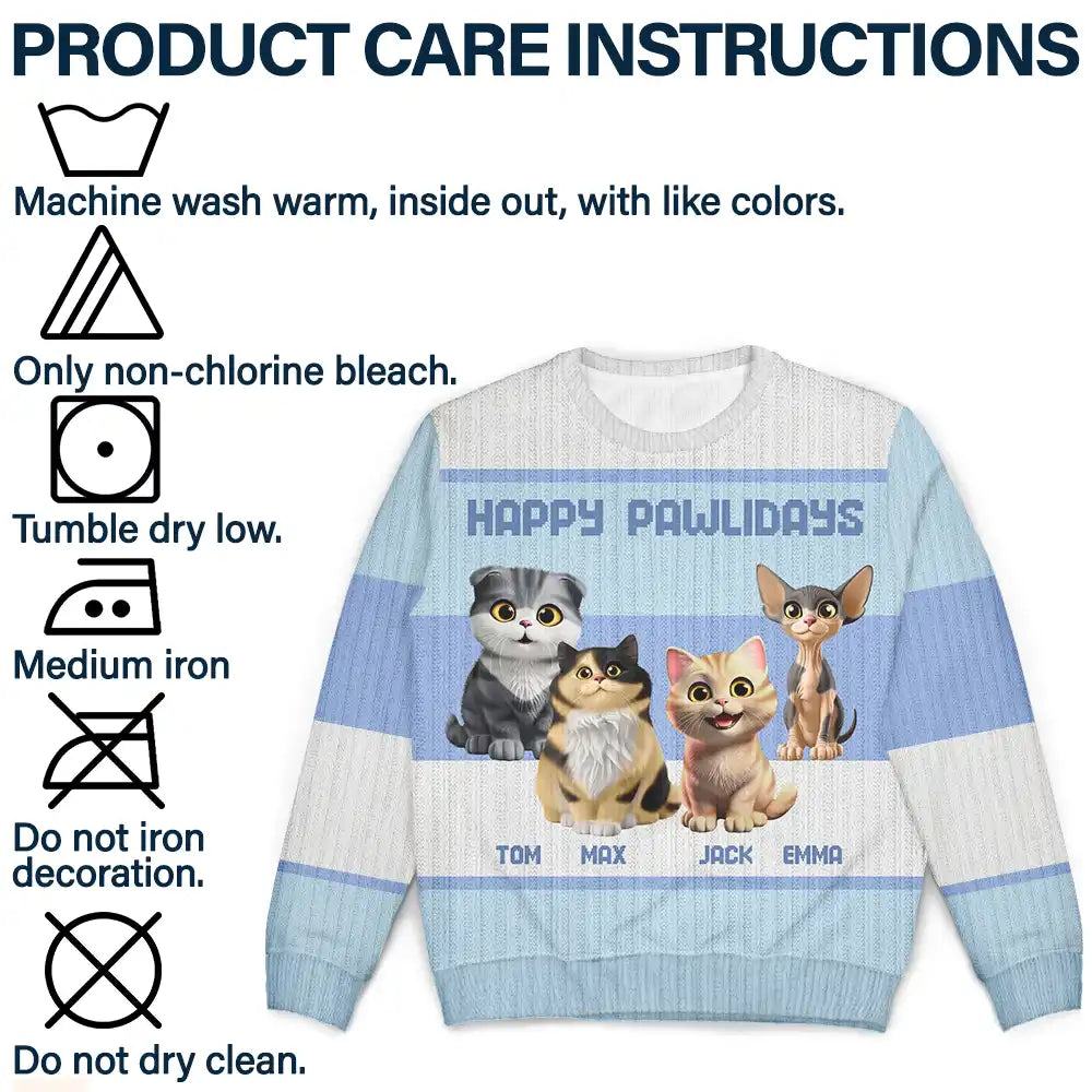 Cat Lovers,Pet Lovers,Funny - Best Cat Mom Ever Funny 3D Cute Cats - Personalized Unisex Ugly Sweater