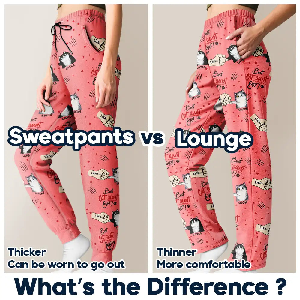 Cat Mom,Cat Lovers,Funny,Happy - Best Cat Mom Mum Ever - Personalized Pajama Pants