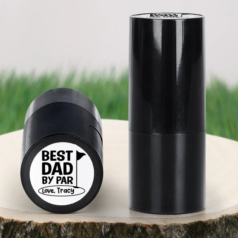 Happy, Sport Dad, Golf, Gift For Father, Gift For Men - Best Dad By Par - Personalized Golf Ball Stamp With Metal Storage Box