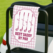 Gift For Grandpa,Gift For Father,Golf,Top Market,Non-Eng,Icon,Proud - Best Dad By Par Golf Clubs - Personalized Golf Towel