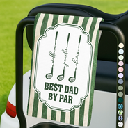 Gift For Grandpa,Gift For Father,Golf,Top Market,Non-Eng,Icon,Proud - Best Dad By Par Golf Clubs - Personalized Golf Towel