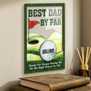 Gift For Father, Golf, Love - Best Dad By Par Golfing Father - Personalized 2-Layer Wood Acrylic Plaque