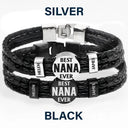 Gift For Father,Parents,Gift For Mother,Happy,Gift For Husband,Gift For Wife,Gift For Grandpa,Gift For Grandma - Best Dad Ever - Personalized Leather Braided Bracelet