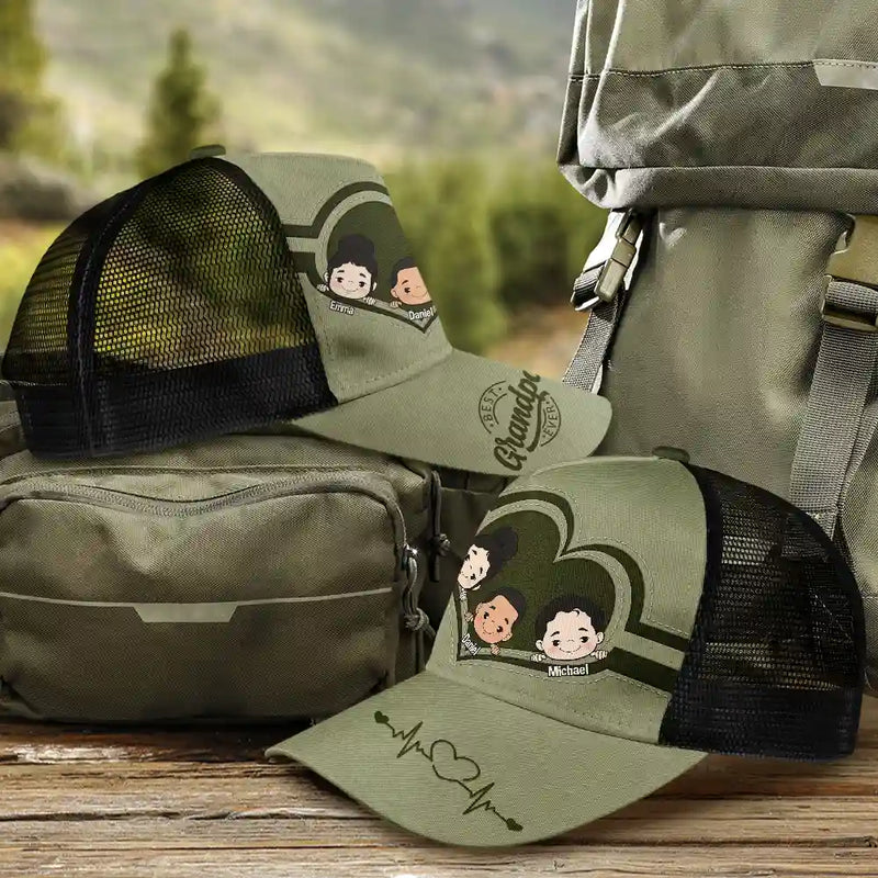 Gift For Father,Happy,Gift For Grandpa - Best Dad Ever - Personalized Mesh-back Casual Cap