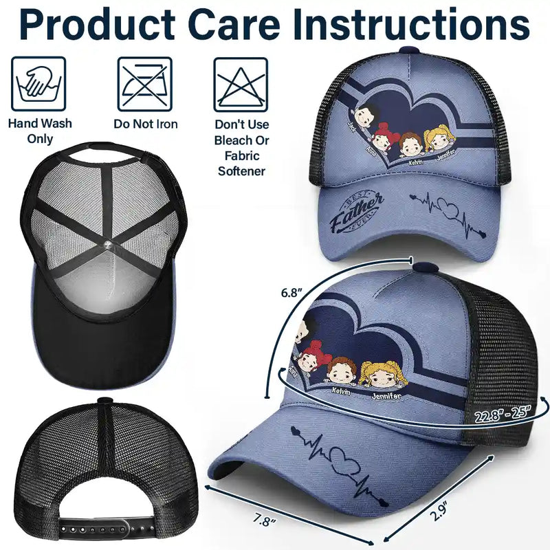 Gift For Father,Happy,Gift For Grandpa - Best Dad Ever - Personalized Mesh-back Casual Cap