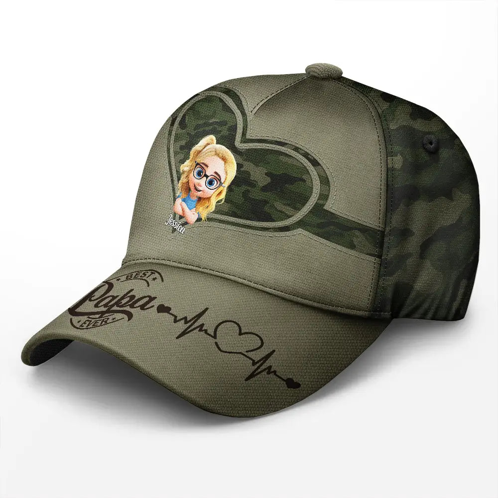 Gift For Father, Dad - Children, Happy - Best Dad Ever 3D Crossed Arms - Personalized Classic Cap