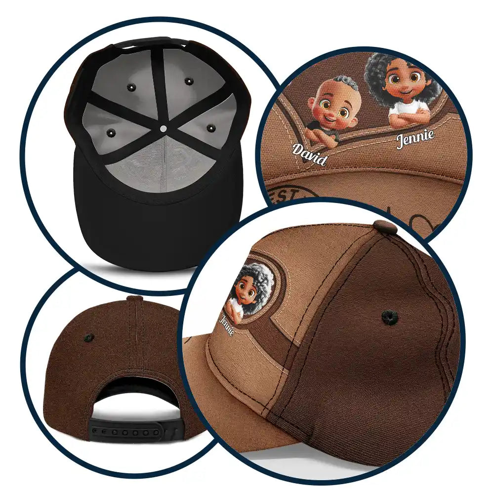 Gift For Father, Dad - Children, Happy - Best Dad Ever 3D Crossed Arms - Personalized Classic Cap