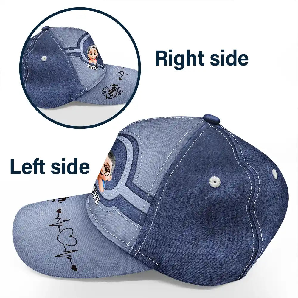 Gift For Father,Happy,Gift For Grandpa - Best Dad Ever 3d Cartoon Kids - Personalized Classic Cap