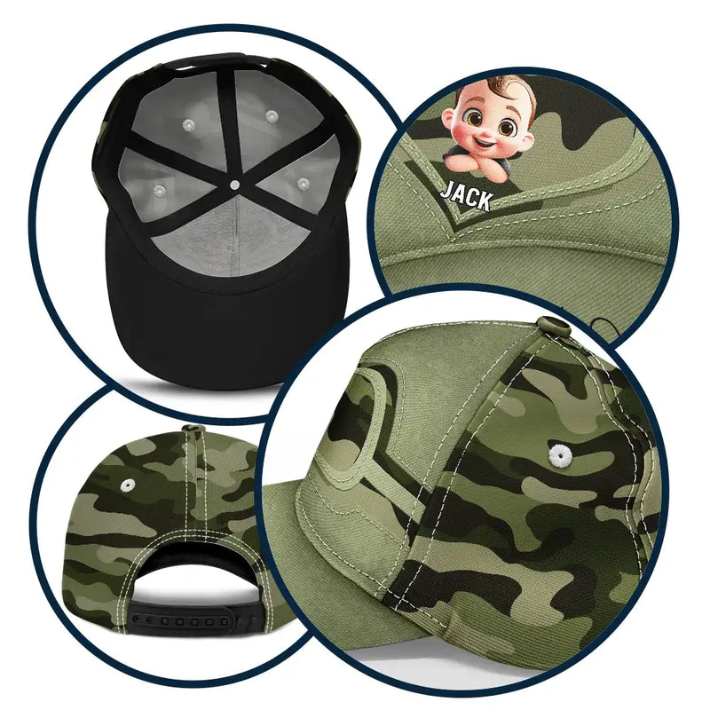 Gift For Father,Happy,Gift For Grandpa - Best Dad Ever 3d Cartoon Kids - Personalized Classic Cap