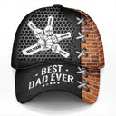 Gift For Father,Funny,Dad,Children - Best Dad Ever Fist Bump Silver - Personalized Classic Cap
