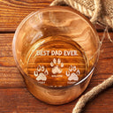 Gift For Father,Happ - Best Dad Ever Hands Down - Personalized Engraved Whiskey Glass
