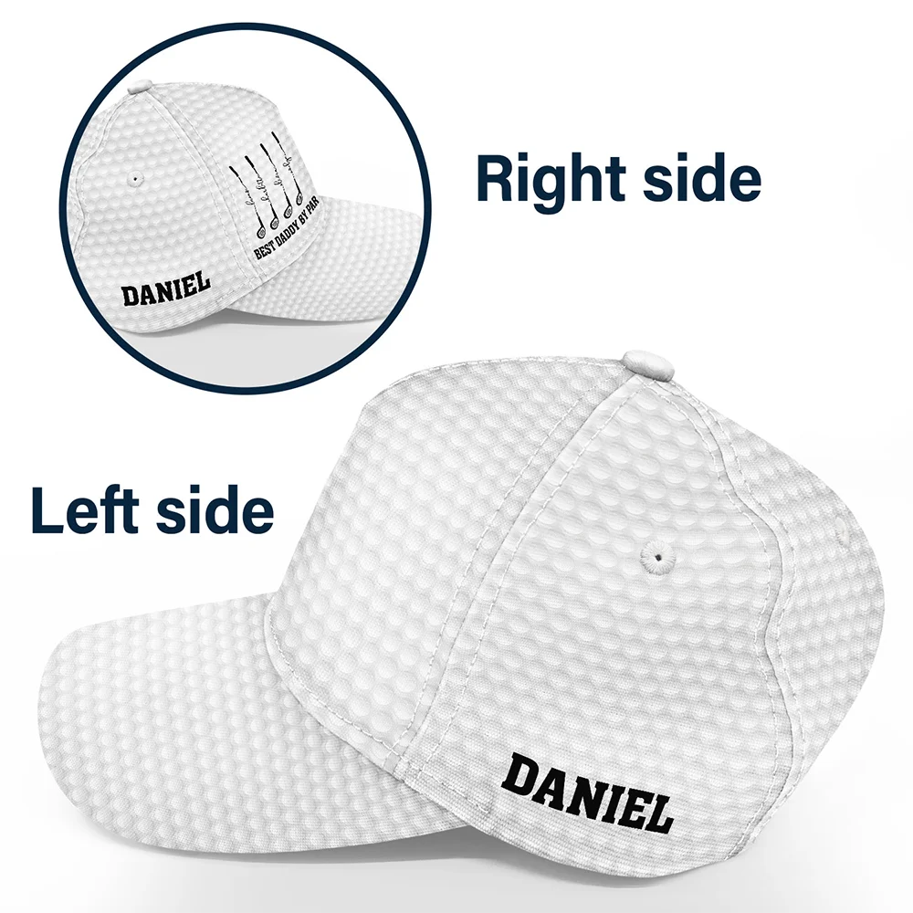 Gift For Father,Gift For Grandpa,Golf,Happy,Icon - Best Dad Grandpa By Par Golf Clubs - Personalized Classic Cap