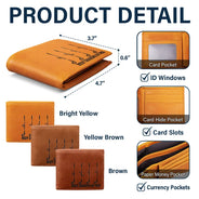 Gift For Grandpa,Gift For Father,Golf,Non-Eng,Icon,Proud - Best Dad Grandpa By Par Golf Clubs - Personalized Engraved Leather Wallet