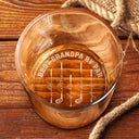 Gift For Grandpa,Gift For Father,Golf,Non-Eng,Icon,Proud - Best Dad Grandpa By Par Golf Clubs - Personalized Engraved Whiskey Glass