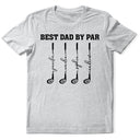 Gift For Grandpa,Gift For Father,Golf,Non-Eng,Icon,Proud - Best Dad Grandpa By Par Golf Clubs - Personalized T Shirt