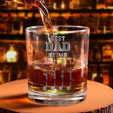 Gift For Father,Gift For Grandpa,Golf,Happy - Best Dad Grandpa By Par Golf Clubs - Personalized Whiskey Glass