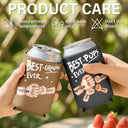 Gift For Husband,Gift For Men,Gift For Grandpa,Gift For Father,Happy - Best Dad Grandpa Ever - Personalized Can Cooler Sleeve