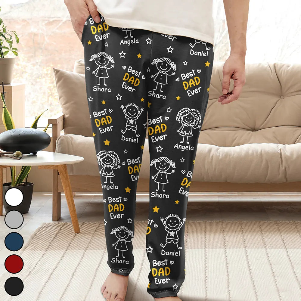 Gift For Grandpa, Gift For Father, Happy - Best Dad Grandpa Ever - Personalized Pajama Pants