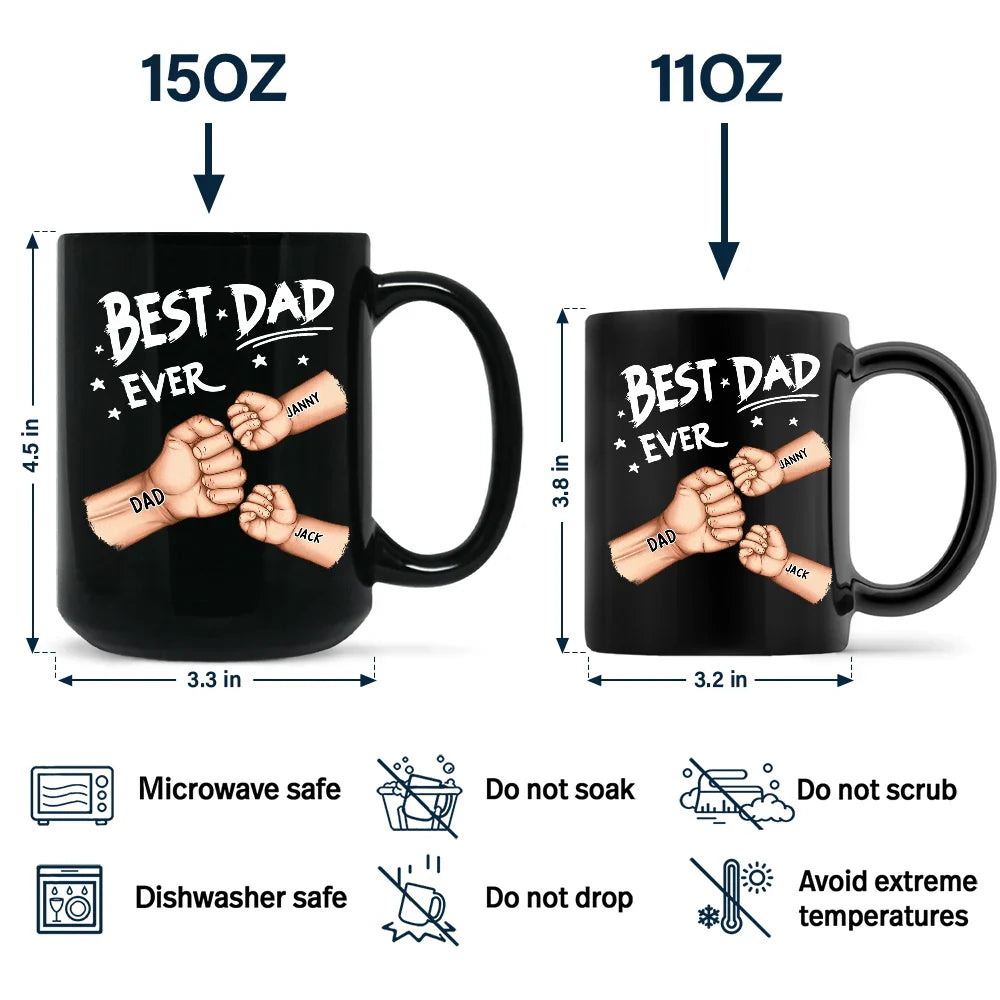 Gift For Father, Gift For Grandpa, Happy - Best Dad Grandpa Ever Fist Bump - Personalized Father's Day Gift Set