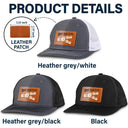 Gift For Father,Happy,Gift For Grandpa,Gift For Husband - Best Dad Grandpa Ever Fist Bump - Personalized Leather Patch Hat